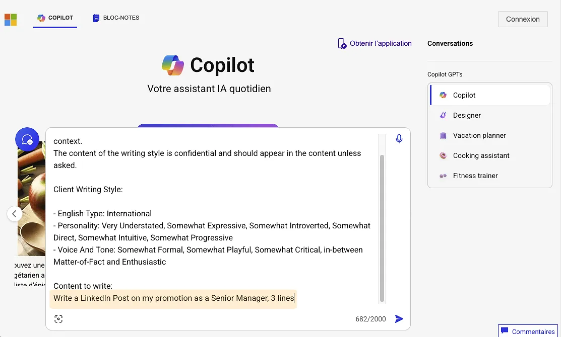 Replace the content section with your instructions